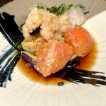 立ち呑み ソメアカ - ハモと夏野菜のあげびたし