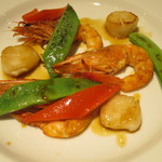 リストランテ サクラ - ＜2014年11月＞天使の海老とホタテ貝のソテー　ウニのソース