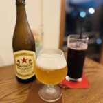 ヨルクル - サッポロ赤星、ブドウジュース