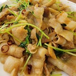 お食事処 一番 - 豆苗と豚バラオイスター炒め