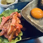 豚焼肉専門店 トンキン - 黒毛和牛炙りユッケ　賞味期限は15分です