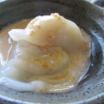 きっ茶 花々 - もちもち水餃子は白ごま味のソースで。