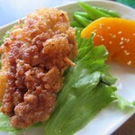 きっ茶 花々 - 鶏唐揚げとかぼちゃ煮