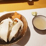 松茸山 別所和苑 - 最初はそのまま、味変でスダチを