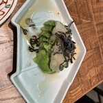 丸鶏はじめ - アボカド塩昆布おろし