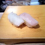 まぐろ人 - えんがわ 比べ