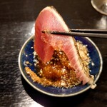 島津 - 気仙沼の鰹の藁焼きを生姜醤油で