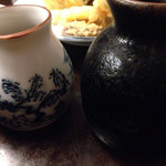 そば屋 長森 - 汁は江戸前（左）と田舎（右）の二種類