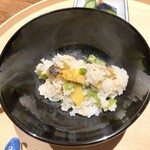 温石 - 鱧、栗、甘長とうがらしのご飯