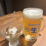 初代 蟹よし - 生ビール お通し