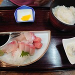 富田屋 - 刺身定食️空撮(≧▽≦)大根おろし&おじゃこ迄ついてきます((o(^∇^)o))