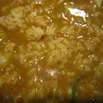 Karehausu Koko Ichiban Ya - 20121209_カレーうどんの残ったスープにご飯と半熟タマゴを投入♪