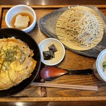 手打ちそば さんぽ - 親子丼とざる蕎麦のセット