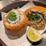 酒と料理　戸塚駅横研究所 - 名残りハモ　おかき揚げ(¥990)