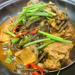 湘泉 湖南菜 - 干豆角とスペアリブの炒め煮