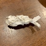 七幸 - 娘Bの得意の箸置き(エビフライ)。