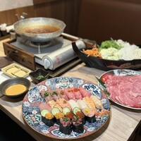 黄金出汁しゃぶと江戸前寿司 肉のあさつ 梅田お初天神店 - 
