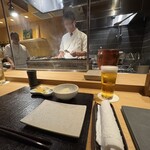 焼鶏ばんちょう - ご主人の前の特等席❗️