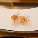 天ぷら 車 - えび頭素揚げ