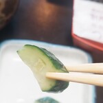 旅館 つるや - 久しぶりのぬか漬け、濃いめでご飯進みます