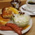 ローレル - 料理写真:ドイツプレート (￥650)、ブレンドコーヒー (￥800)