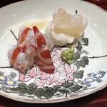 日本料理 別府 廣門 - お造り　天然車海老　伊勢海老1.6kg