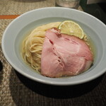 麺庵 いぶし - 地鶏の昆布水つけ麺 1200円＋大盛り 150円＋チャーシュー 150円