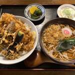 ちくま庵 - いか天丼セット　¥950