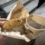 SAPPORO NIKUAZABU - 黒毛和牛メンチカツ　　ビール
