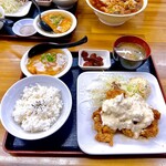 光洋亭 - チキン南蛮定食 かに玉 お味噌汁