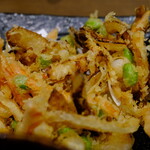 越後 叶家 - かき揚げは分解しながら“じる”に落とす運用を図った