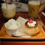 サモアール - アイスロイヤルミルクティとプリンのセット