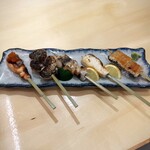 寿し きぬがさ - 店主が前職で身につけ現職に生かした自慢の一品らしいです！(o^^o)