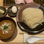 中華蕎麦 とみ田 - つけめん（中盛250g）+スープちょい足し+すだち（へベス）