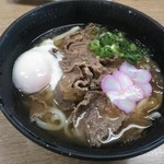 飯野屋 - 肉うどん温玉のせ