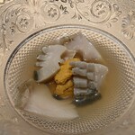 鮨 一幸 - 水貝+ウニ