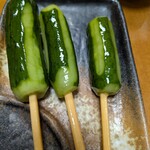 やきとり割烹花夏彩 - サービスきゅうり漬け美味い