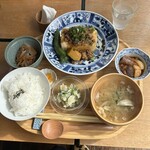 桜林茶寮 - 茗荷の白和え、味噌汁さっぱりしていて