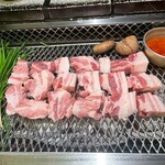 山清炭火ガーデン - うっひょ～　早く焼けないかな！(ﾟ∀ﾟ)