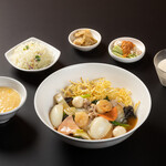 広島四川飯店 - 五目あんかけ焼きそばセット