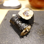 すし 中靜 - 干瓢巻き、もう少し硬めがいいかな、濃厚な仕上がり