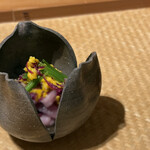 日本料理こまつ - ニシンの菊花和え