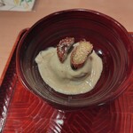 手打そば 車家 - 和栗渋皮煮に栗クリーム、そばがき1100円税込