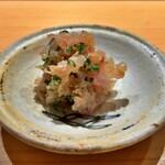 一宇 - 小川港でとれたアジのなめろう