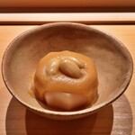 一宇 - カブの味噌ソースと落花生