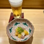 鮨なか乃 - ホッキ貝と柿の酢味噌和え