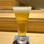 鮨なか乃 - 生ビール（小）