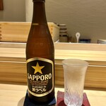 鮨なか乃 - サッポロ黒ラベル（中瓶）