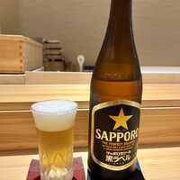 鮨なか乃 - サッポロ黒ラベル（中瓶）