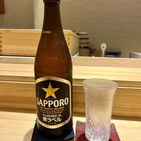 鮨なか乃 - サッポロ黒ラベル（中瓶）